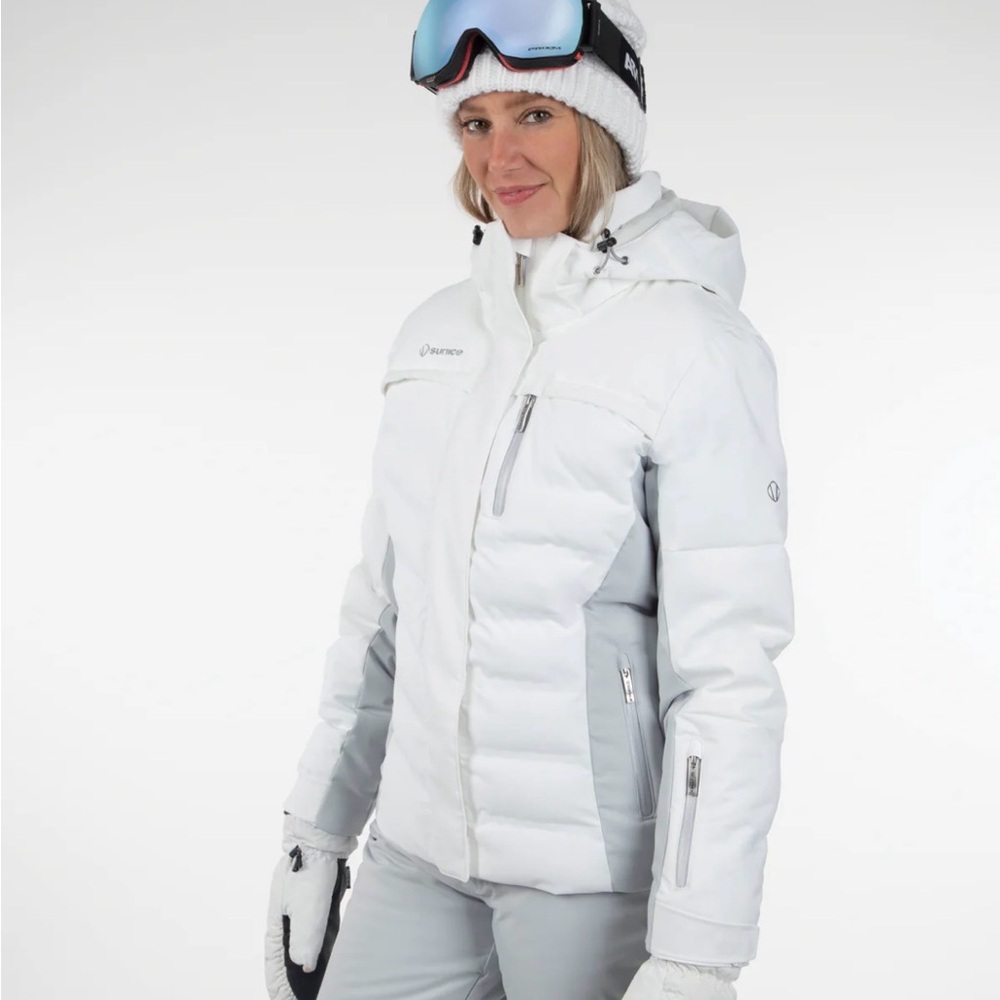 SUNICE WOMEN'S AMBER SKI JACKET PURE WHITE/OYSTER